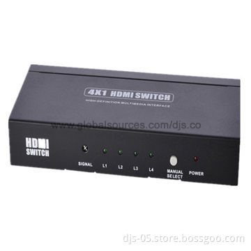 HDMI Mini 4 x 1 Switch with CE/FCC Certificate, High Performance, Supports 3D, 1,080p